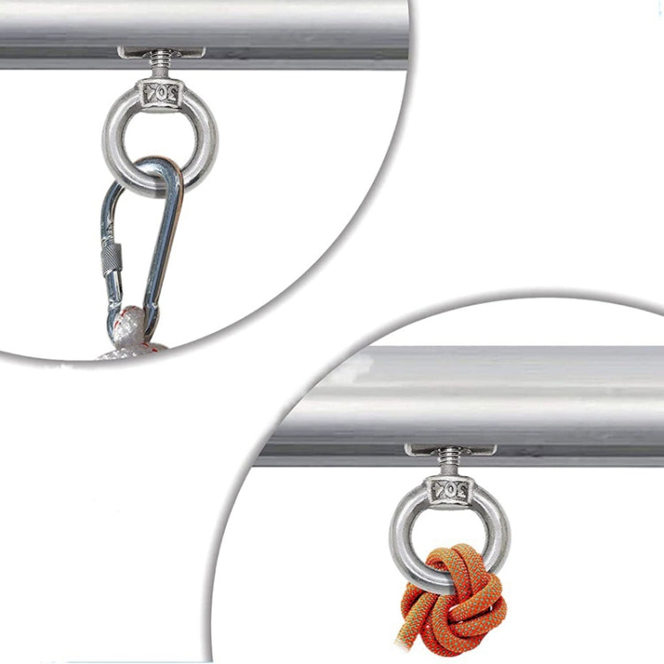 RV Sunshade 304 Stainless Steel Slide Rail Ring, 1pcs M4 Ring + Cylinder, 2pcs M4 Ring + Cylinder