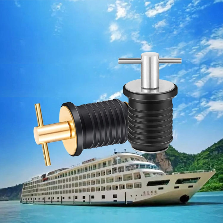 Marine Motorboat Deck Cross Drain Plug Screw, Copper For 25mm, Copper For 32mm, Stainless Steel For 25mm