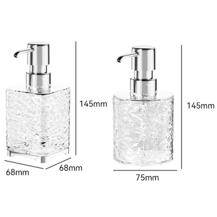 300ml Household Traveling Dispenser Shampoo Body Wash Lathering Bottles, Transparent Round, Transparent Square, Transparent Gray Round, Transparent Gray Square