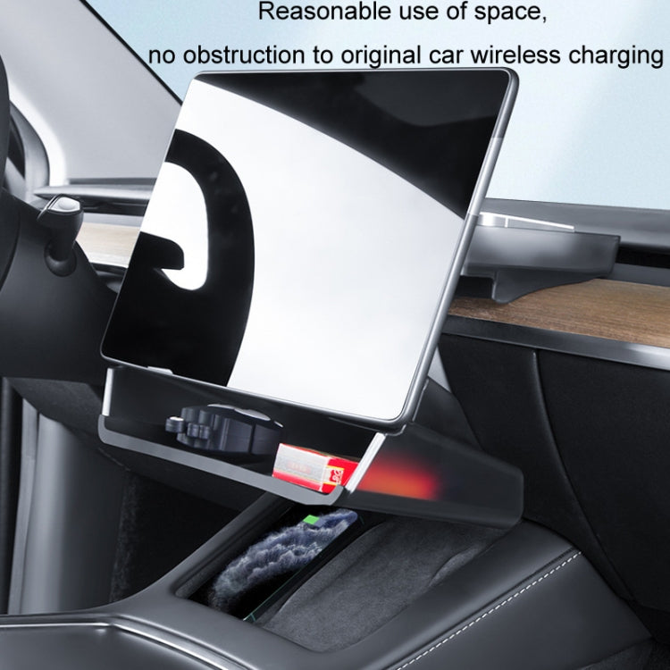 For Tesla Model Y/3 Screen Storage Box, Model Y/3 Translucent Black + Black, Model Y/3 Translucent White + White, 2024 Model 3 Translucent Black + Black