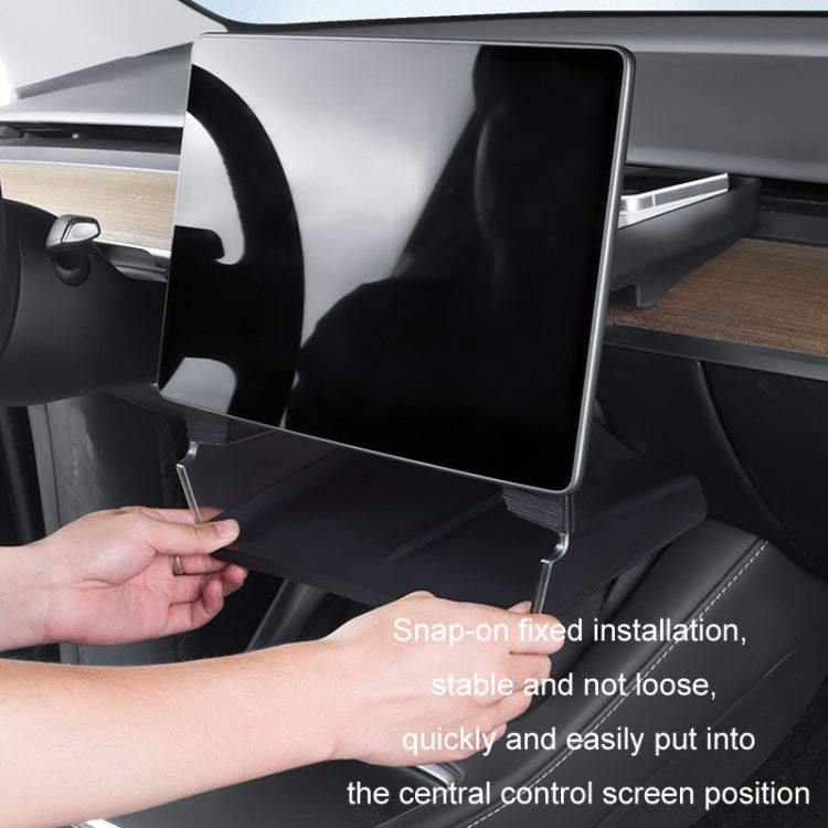For Tesla Model Y/3 Screen Storage Box, Model Y/3 Translucent Black + Black, Model Y/3 Translucent White + White, 2024 Model 3 Translucent Black + Black