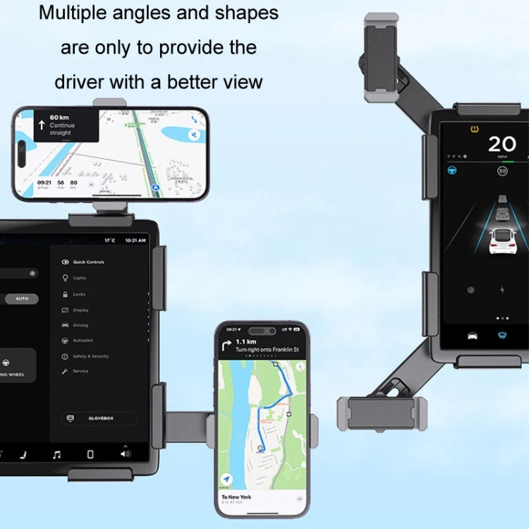 SHUNWEI Car Navigation Screen Floating Mobile Phone Holder, Clip Type, Magnetic Type