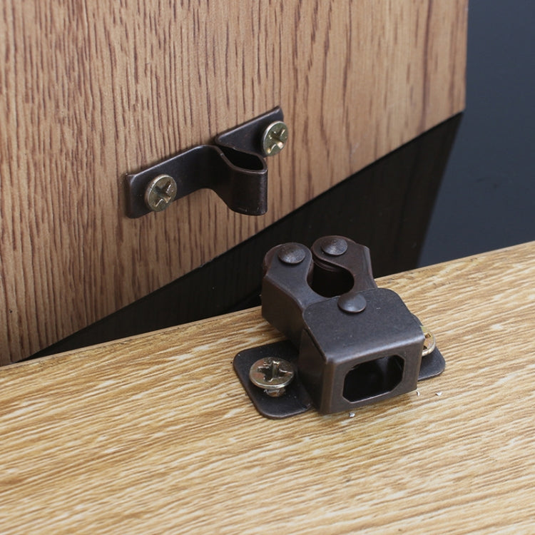 5pcs Antique Old- Style Short Foot Door Clip Buckle Household Closet Cabinet Door Catches, With Screw, Without Screw