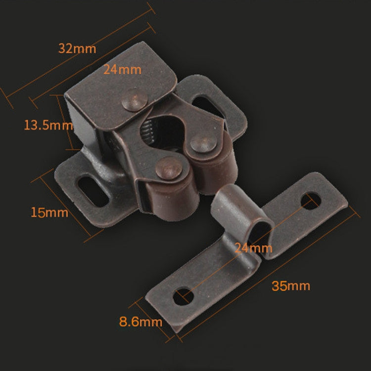 5pcs Antique Old- Style Short Foot Door Clip Buckle Household Closet Cabinet Door Catches, With Screw, Without Screw