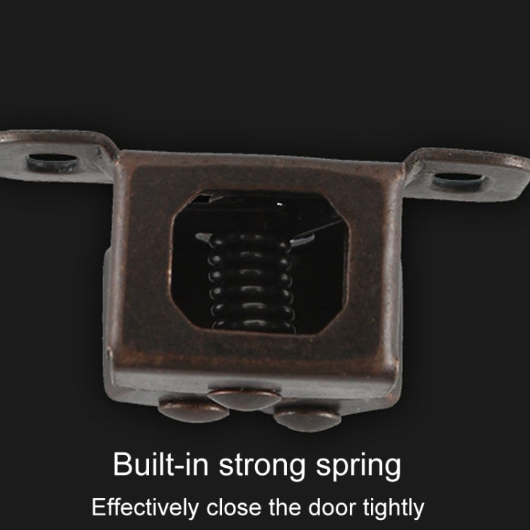 5pcs Antique Old- Style Short Foot Door Clip Buckle Household Closet Cabinet Door Catches, With Screw, Without Screw