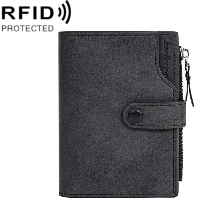 Baellerry D5113 RFID Anti-theft Tri-fold Zipper Short Wallet Coin Purse