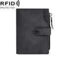 Baellerry D5113 RFID Anti-theft Tri-fold Zipper Short Wallet Coin Purse