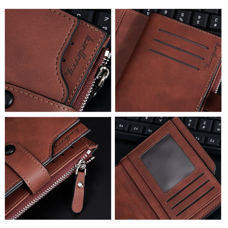Baellerry D5113 RFID Anti-theft Tri-fold Zipper Short Wallet Coin Purse