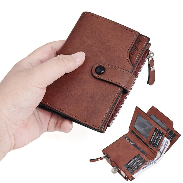 Baellerry D5113 RFID Anti-theft Tri-fold Zipper Short Wallet Coin Purse