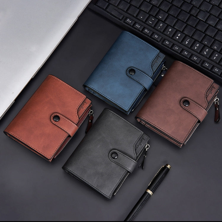 Baellerry D5113 RFID Anti-theft Tri-fold Zipper Short Wallet Coin Purse