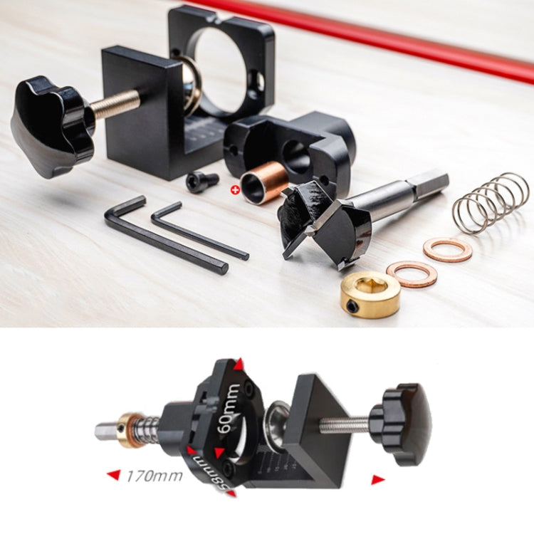 35mm Hole Opening Locator Cabinet Door Hinge Drills Hole Jig Puncher Woodworking Tool, MG0-000-0016