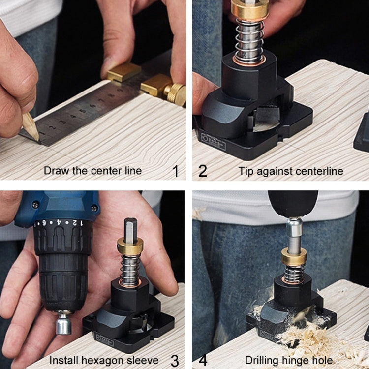 35mm Hole Opening Locator Cabinet Door Hinge Drills Hole Jig Puncher Woodworking Tool, MG0-000-0016