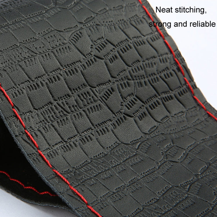 Four-season Embossed Cowhide Hand-sewn Steering Wheel Cover, 38cm