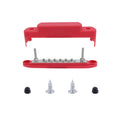 M6 2-post 12-way RV Yacht Terminal Nylon Flame Retardant Busbar, Red, Black, Red+Black 1pair