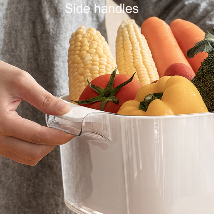 Kitchen Double Layer Drainage Basket Vegetable And Fruit Storage Rack, Milky White Small, Milky White Medium, Milky White Large, White Small, White Medium, White Large