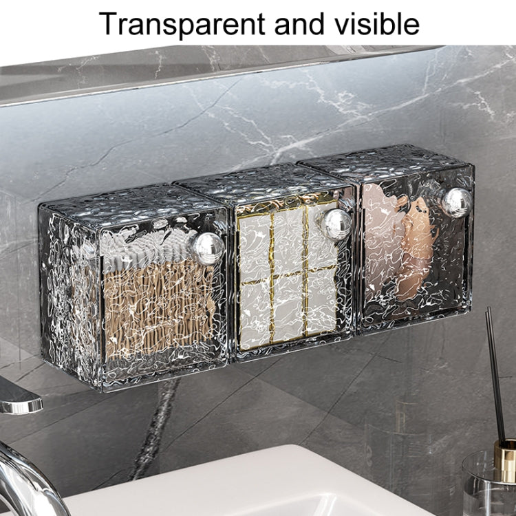 Bathroom No Punch Storage Box Restroom Wall Mounted Cotton Swab Organizer