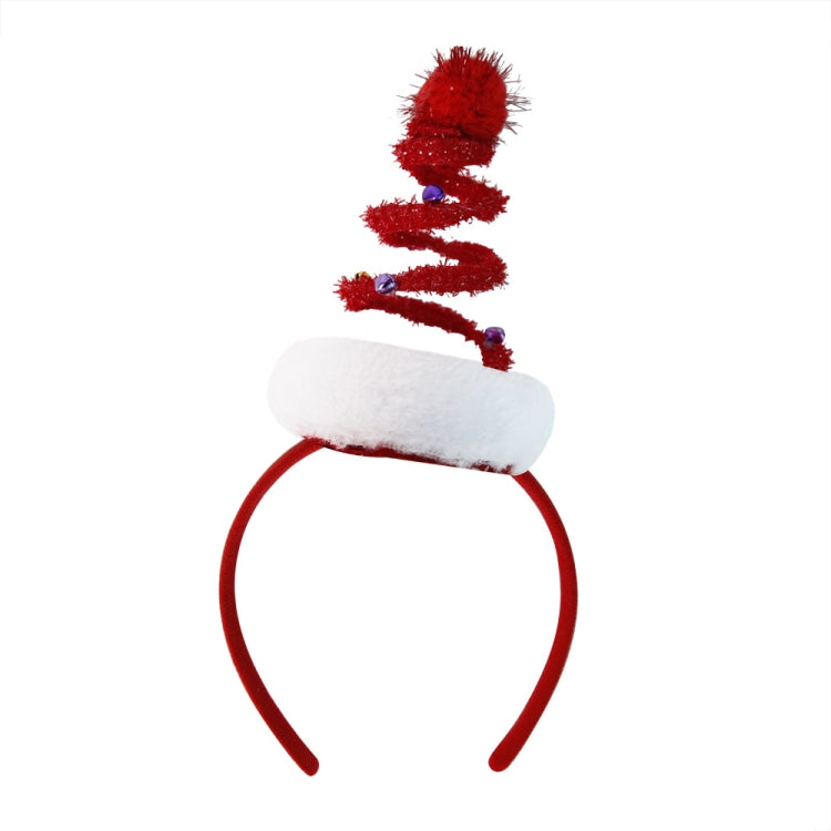 Christmas Party Decoration Headband Children Festival Hair Accessories, Spiral Christmas Tree, HOHOHO Bow, Red Gold Star, Red Hat Snowman
