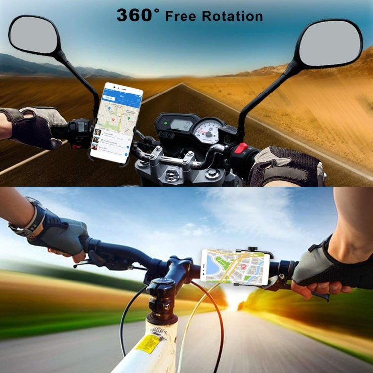 Bicycle Phone Holder Universal Aluminum Alloy Electric Bike Mount, PROMEND SJJ-297E Rearview Mirror Model, PROMEND SJJ-297B Handlebar Stand Model