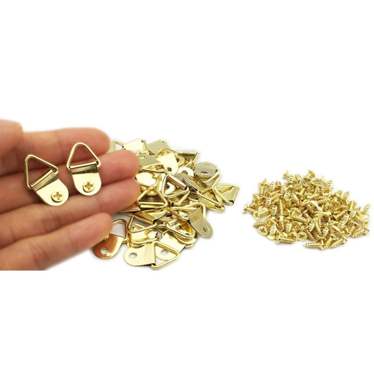 50pcs /Pack Photo Frame Hooks Hangers Triangle Single Hole Picture Hooks  with Screws