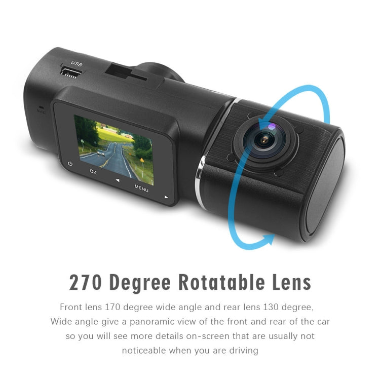 HD Car Recorder, Dual Recording Front 1080+Internal 1080, J02