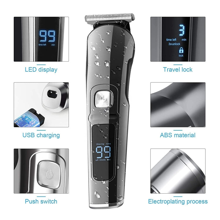 6 in 1 Men Waterproof Electric Hair Trimmer Kit Nose Trimmer, Mustache Trimmer Body Shaver, 8688, 8788, 8988