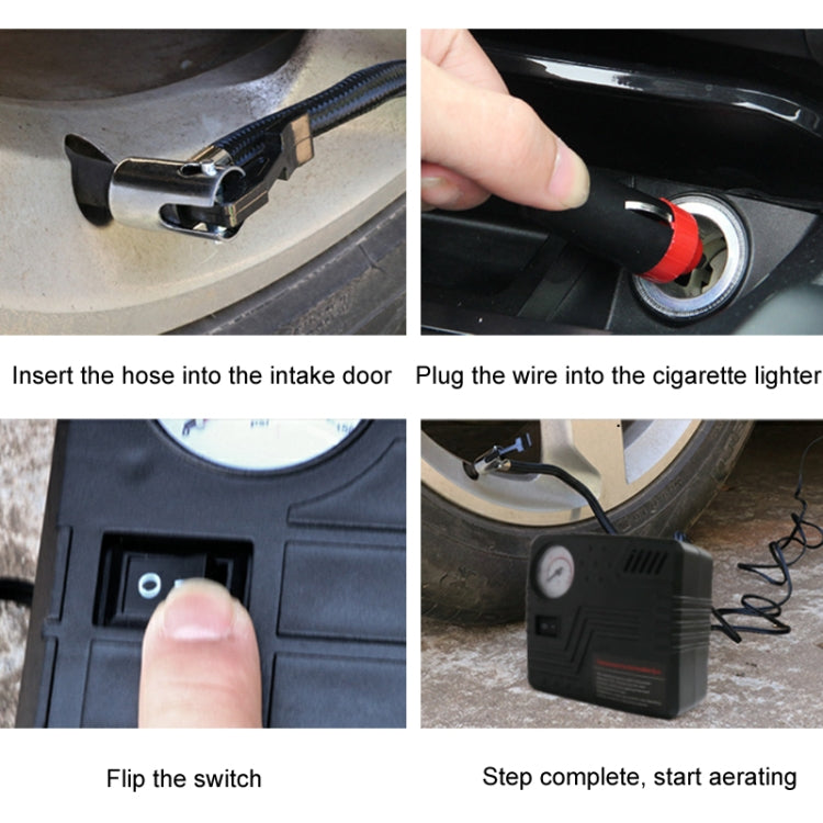 Car Tire Air Pump 12V Metal Electric Tire Pressure Gauge
