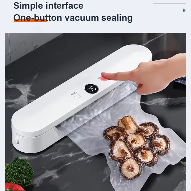 Food Vacuum Sealer Machine 60KPA Suction, Single / Vacuum Seal Modes With 10 Vacuum Bags, EU Plug, US Plug