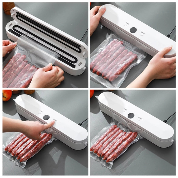 Food Vacuum Sealer Machine 60KPA Suction, Single / Vacuum Seal Modes With 10 Vacuum Bags, EU Plug, US Plug
