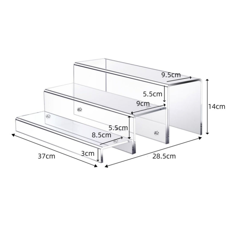 Acrylic 3 Layer Wine Cabinet Bottle Rack For Bar Figurine Display