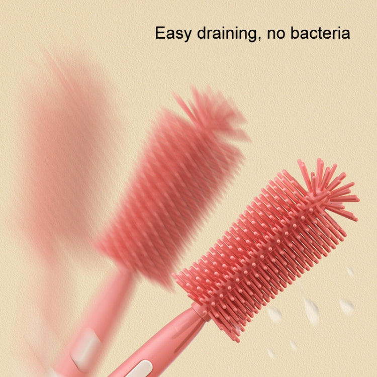 Portable 3 In 1 Food Grade Silicone Bottle Brush Set Multipurpose Baby Bottle Straw Cleaner Brush, 3 In 1 Green, 3 In 1 Red, 3 In 1 Purple