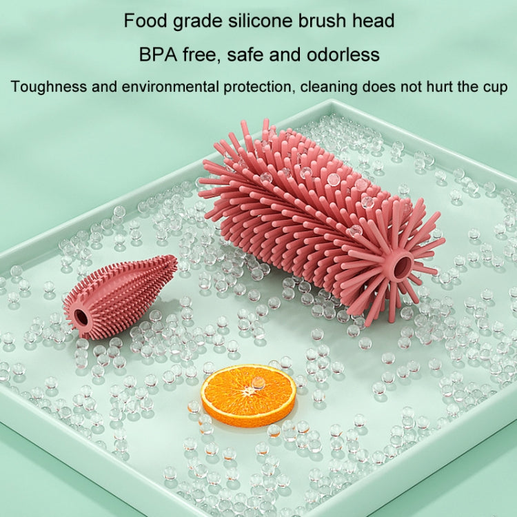 Portable 3 In 1 Food Grade Silicone Bottle Brush Set Multipurpose Baby Bottle Straw Cleaner Brush, 3 In 1 Green, 3 In 1 Red, 3 In 1 Purple