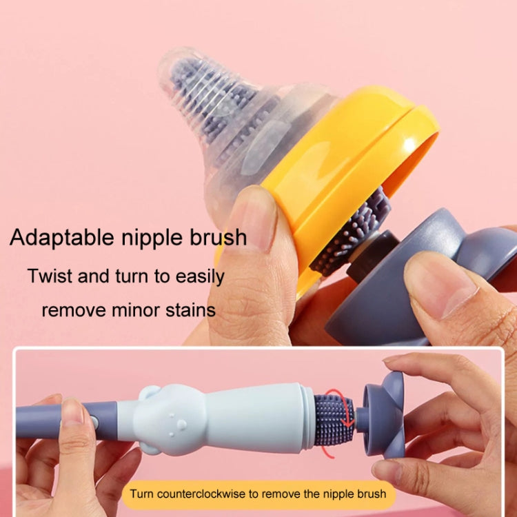 Portable 3 In 1 Food Grade Silicone Bottle Brush Set Multipurpose Baby Bottle Straw Cleaner Brush, 3 In 1 Green, 3 In 1 Red, 3 In 1 Purple