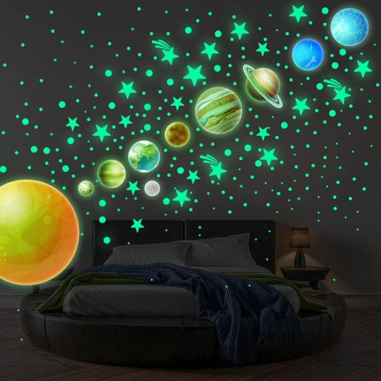 Nine Planets Dots Stars Glow In The Dark Stickers Luminous Wall Stickers For Kids Room, YG028