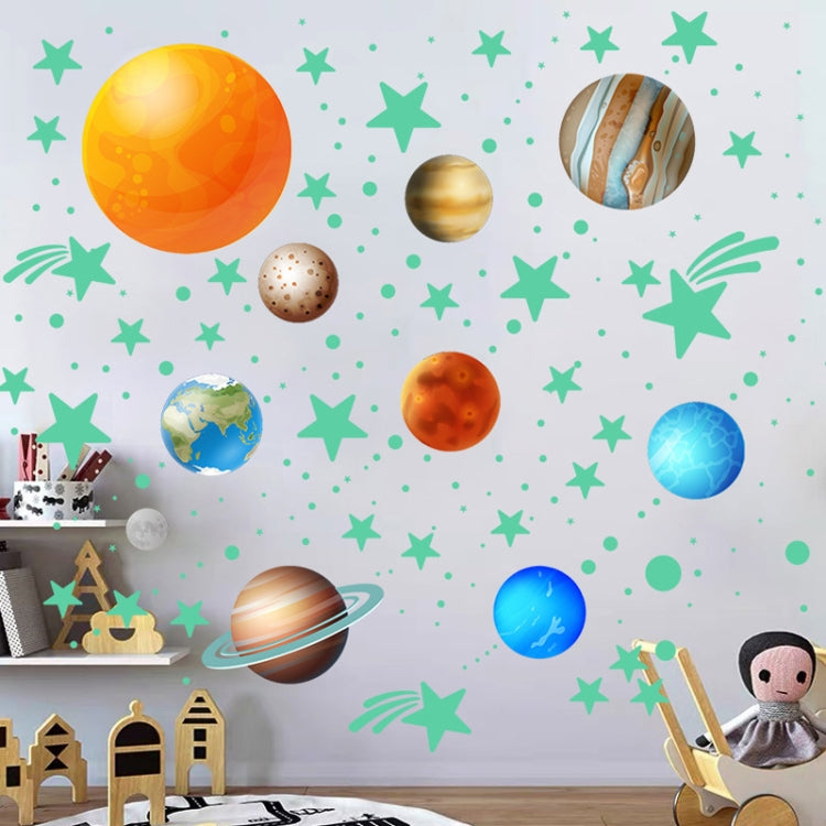 Nine Planets Dots Stars Glow In The Dark Stickers Luminous Wall Stickers For Kids Room, YG028