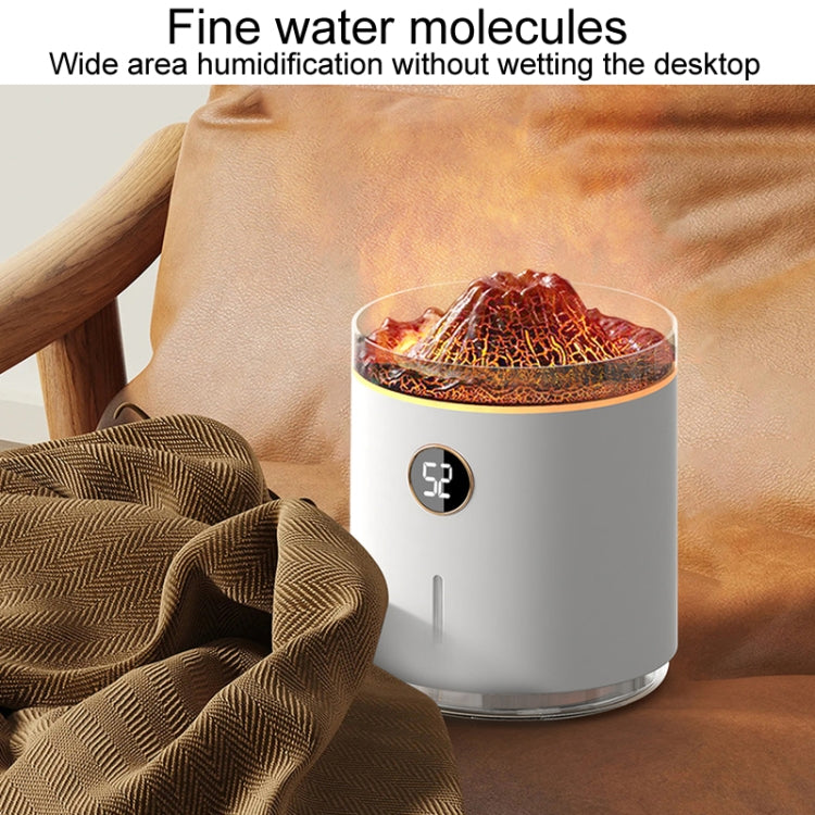 HX127 Mini Volcano Lava Aromatherapy Diffuser Small Household Atmosphere Humidifier, Black, White