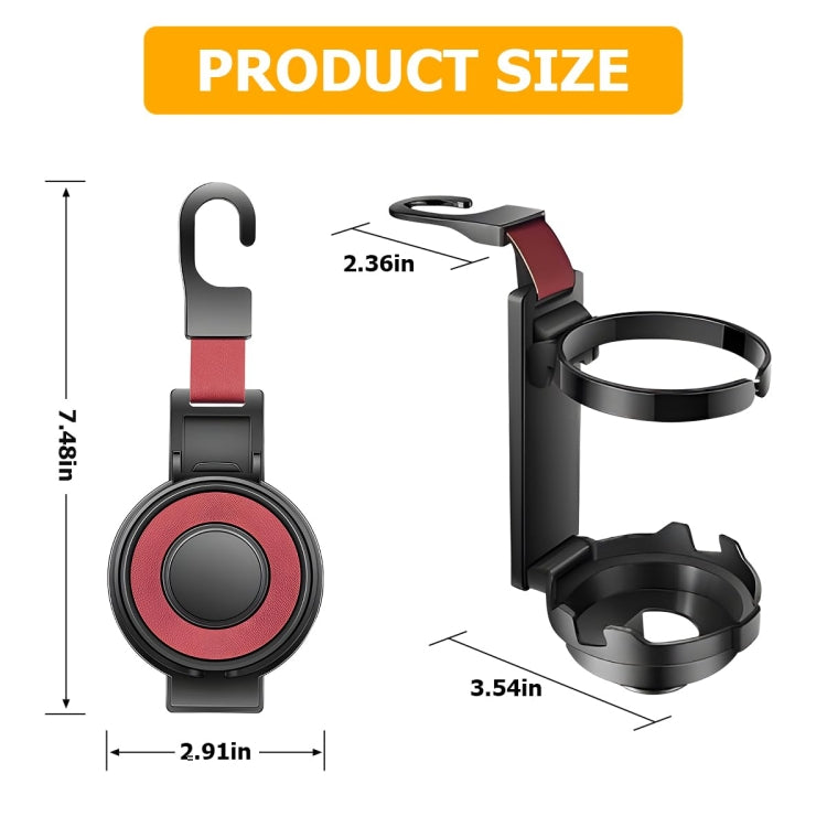 3 In 1 Car Seat Back Hanger for Cup and Phone Vehicle Seat Headrest Hooks