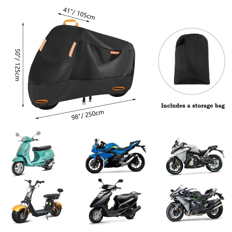Motorcycle Rain Sun Protection Cover Oxford Cloth Dustproof With Anti-theft Buckle, M, L, XL, XXL, XXXL, XXXXL