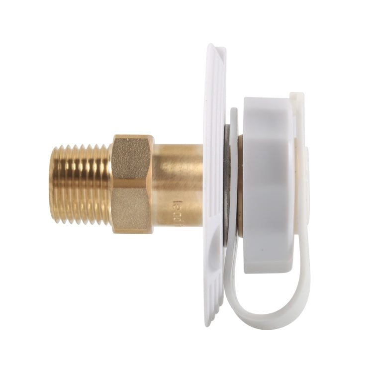 RV Brass Water Inlet Check Valve Yacht Accessories, White, Black, White+Raw Tape, Black+Raw Tape