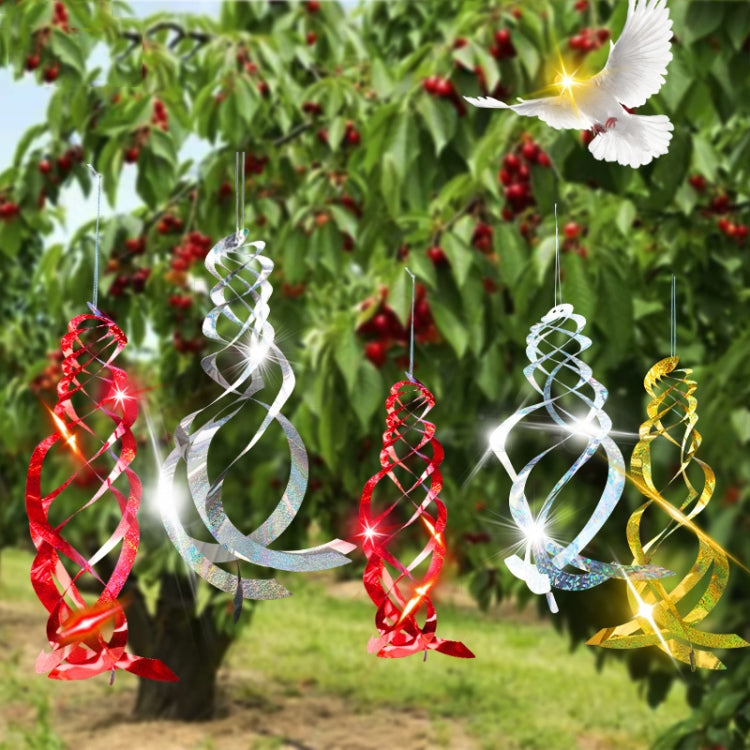 Laser Flash Bird Repellent Orchard Bird Repellent Spiral Reflective Wind Rotor