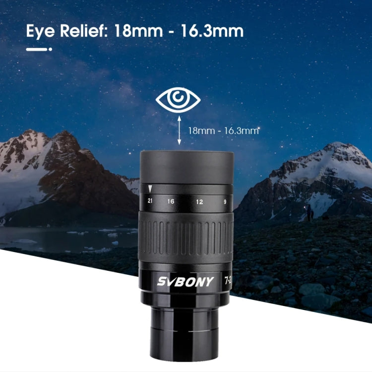 SVBONY SV135 1.25 inch 7-21mm Zoom Eyepiece, SV135