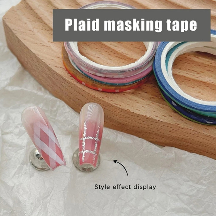 10 Rolls Nail Art Grid Line Paper Tape Stickers 2mm Fine Tape Grid DIY Manicure Pattern Tool