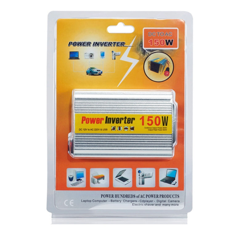 150W Car Inverter Modified Wave Automotive Power Conversion, 12V To 220V, 12V To 110V