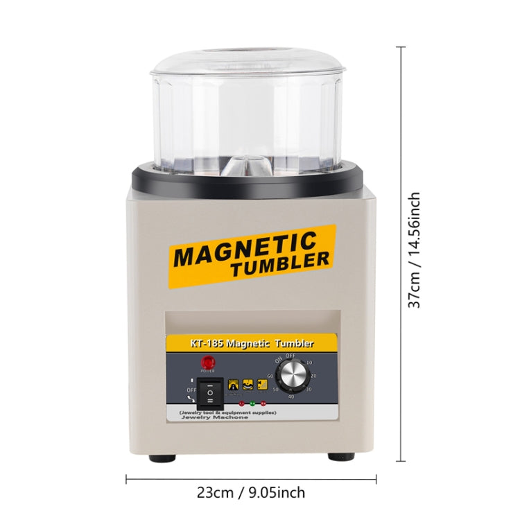 KT-185 Magnetic Polishing Tumbler Stainless Steel Deburring And Polishing Machine, EU Plug