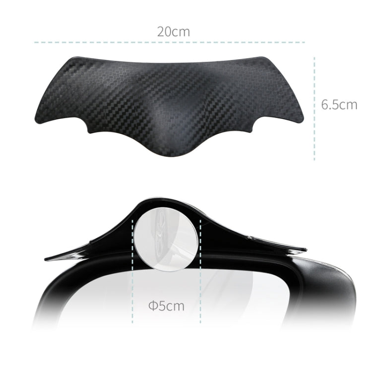 1pair Car Rearview Mirror Rain Eyebrow Blind Spot Reversing Round Mirror