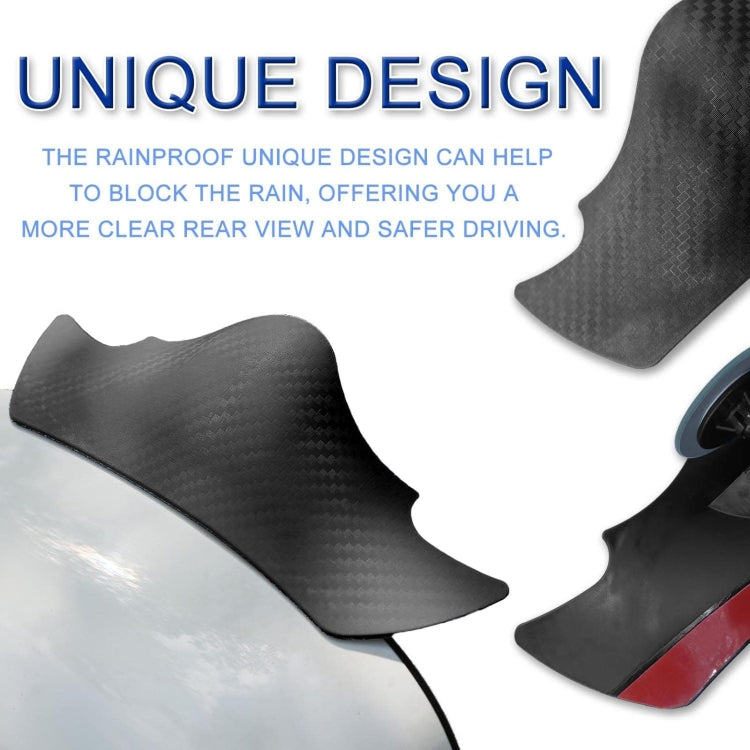 1pair Car Rearview Mirror Rain Eyebrow Blind Spot Reversing Round Mirror