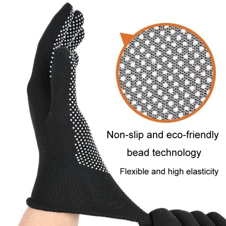 5pairs Outdoor Breathable Non-slip Particle Silicone Hiking Riding Nylon Gloves Thin Mittens