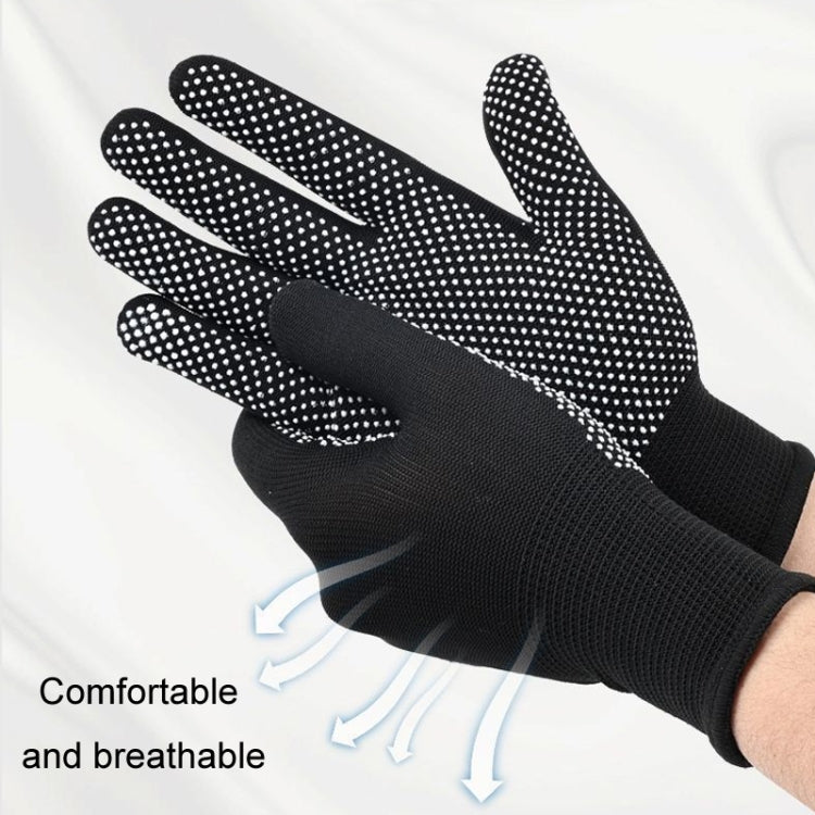 5pairs Outdoor Breathable Non-slip Particle Silicone Hiking Riding Nylon Gloves Thin Mittens