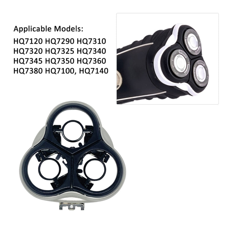 Shaver Head Frame for Philips HQ7310 / HQ7120 / HQ7290 / HQ7320 / HQ7325 / HQ7340 / HQ7345 / HQ7350 / HQ7360 / HQ7380 / HQ7100 / HQ7140, Frame Silver, Frame White