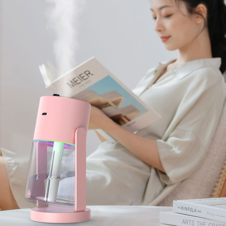 280ml Star Projection Light Humidifier USB Car Diffuser Humidifier Household Hydrating Atomizer, Rotating White, Rotating Pink