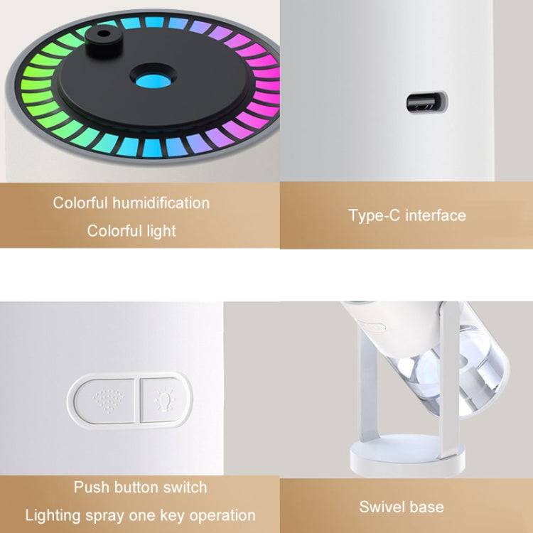 280ml Star Projection Light Humidifier USB Car Diffuser Humidifier Household Hydrating Atomizer, Rotating White, Rotating Pink